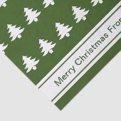 メリークリスマスツリーズグリーンホワイト&送信者の名前 薄葉紙 (詳細)