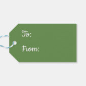 メリークリスマスツリーズグリーンモノグラム ギフトタグ (裏面横)