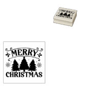 メリークリスマスツリーズスノーフレークエレガントヴィンテージ ラバースタンプ (押印)