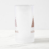 メリークリスマスツリーズスノーホリデーエレガントフェスティバル フロストグラスビールジョッキ (中央)