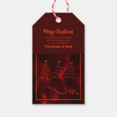 メリークリスマスツリーズバーガンディーギフトラベル ギフトタグ (正面)