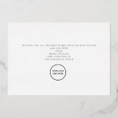 メリークリスマスツリーズビジネスロゴゴールドフォイルホリ 箔シーズンカード (裏面)