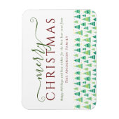 メリークリスマスツリーズファミリーホリデー マグネット (縦)