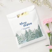 メリークリスマスツリーズフォレスト水のカラースクリプト フェイバーバッグ (封をした状態)