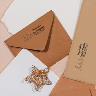 メリークリスマスツリーズ差出人住所 セルフインキングスタンプ