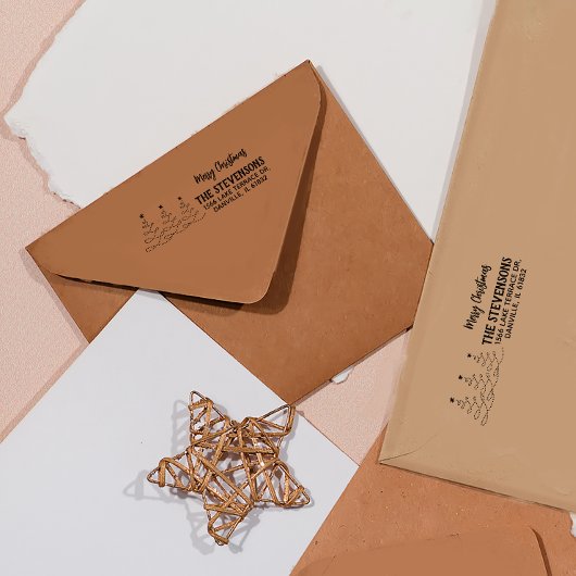 メリークリスマスツリーズ差出人住所 セルフインキングスタンプ