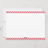 メリークリスマスツリータイポグラフィ家族写真赤 シーズンカード (裏面)