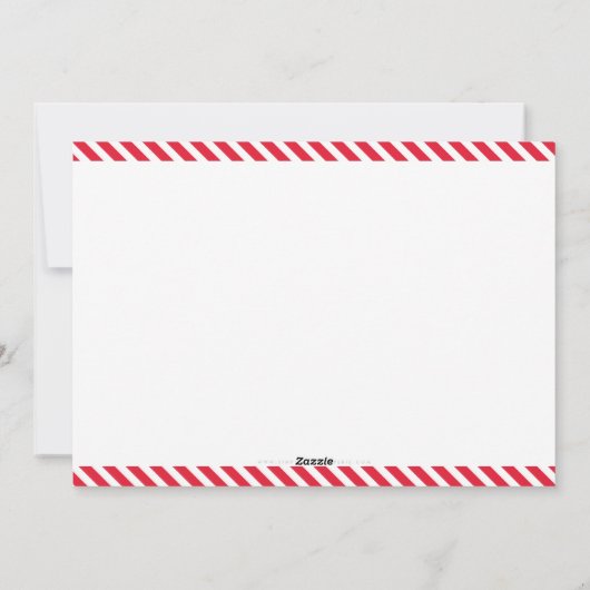 メリークリスマスツリータイポグラフィ家族写真赤 シーズンカード (裏面)