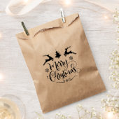 メリークリスマスツリートナカイの休日のお気に入りトリート フェイバーバッグ (クリップ留めされた状態)