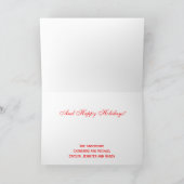 メリークリスマスツリートピクラシックアリシンプルカスタム シーズンカード (内部)