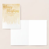 メリークリスマスツリーナイトレッド緑のスクリプトフォレスト 箔カード (ディスプレー)