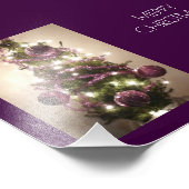 メリークリスマスツリーナス紫の写真 フォトプリント            (角)