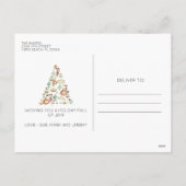 メリークリスマスツリーバジェットホリデー シーズンポストカード (裏面)