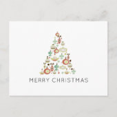 メリークリスマスツリーバジェットホリデー シーズンポストカード (正面)