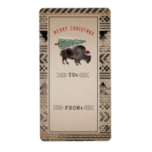 メリークリスマスツリーバッファローバーラップからギフト