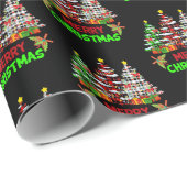 メリークリスマスツリーバッファロープレイドレッドホワイトグリーン ラッピングペーパー (ロールコーナー)