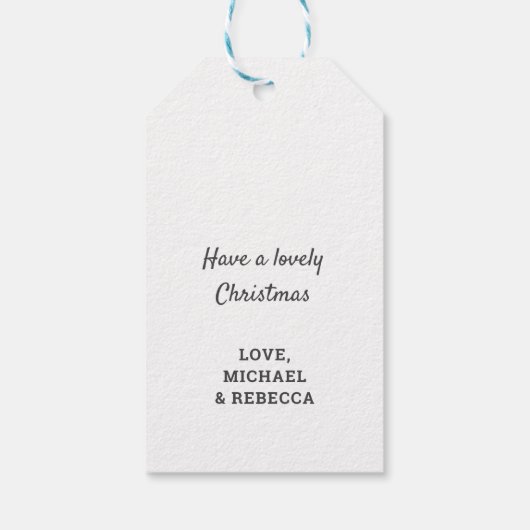 メリークリスマスツリーパインコーンホリーミストレ ギフトタグ (裏面)