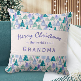 メリークリスマスツリーパターン おばあちゃん ホリデー クッション