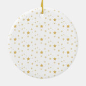 メリークリスマスツリーファミリーフォトコラージュ セラミックオーナメント (裏面)