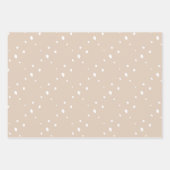 メリークリスマスツリーファラーラブラウンと金ゴールド休日 ラッピングペーパーシート (正面3)