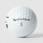 メリークリスマスツリーフェスティバルホリデー雪だるまギフト ゴルフボール (ロゴ)