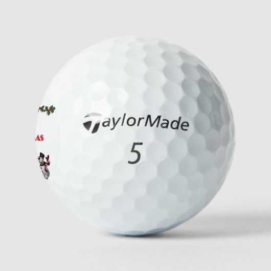 メリークリスマスツリーフェスティバルホリデー雪だるまギフト ゴルフボール (ロゴ)