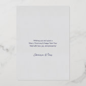 メリークリスマスツリーフォイルホリデーカード 箔シーズンカード (裏面)