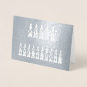 メリークリスマスツリーフォント、写真の追加、詩、ZAtoZ 箔カード (正面)