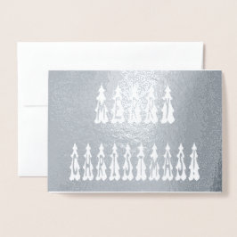 メリークリスマスツリーフォント、写真の追加、詩、ZAtoZ 箔カード