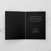 メリークリスマスツリーブラックホリデー カード (内部)