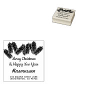 メリークリスマスツリーブランシュファミリー差出人住所 ラバースタンプ (押印)