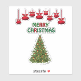 メリークリスマスツリープレゼントフェスティバルホリデイ シール