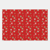 メリークリスマスツリーペンギン&スノーフレーク ラッピングペーパーシート (正面2)