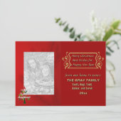 メリークリスマスツリーホリデイ2フォトダブルサイド シーズンカード (スタンド正面)