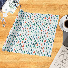 メリークリスマスツリーホリデーウィンタイグリーンギフト ラッピングペーパー