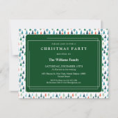 メリークリスマスツリーホリデーウィンタイグリーンパーティー 招待状 (正面)