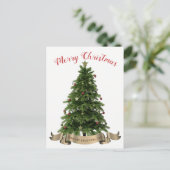 メリークリスマスツリーホリデーハガキ シーズンポストカード (スタンド正面)