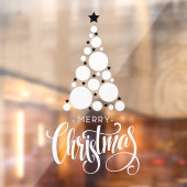 メリークリスマスツリーホワイトスターズホリデー ウィンドウサイン (シート2)