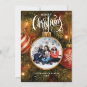 メリークリスマスツリーボール写真 シーズンカード (正面)