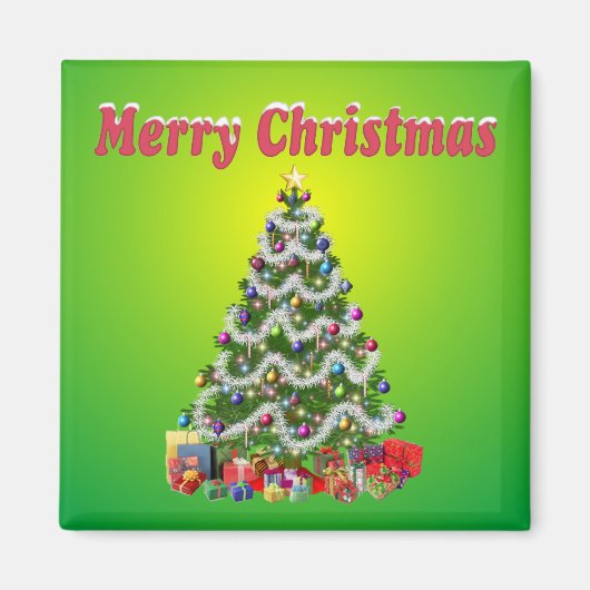 メリークリスマスツリーマグネット マグネット (正面)