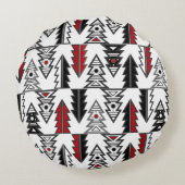 メリークリスマスツリーモダンの幾何学的o ラウンドクッション (裏面)