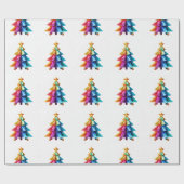 メリークリスマスツリーモダン。 ラッピングペーパー (フラット)