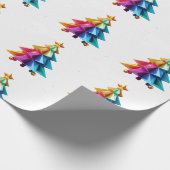 メリークリスマスツリーモダン。 ラッピングペーパー (角)