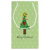 メリークリスマスツリーライトオーナメント金ゴールドスター スモールペーパーバッグ (裏面)