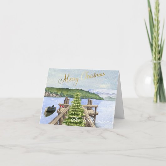 メリークリスマスツリーレイクバジェット カード (正面)