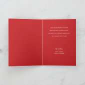 メリークリスマスツリーレッドホリデー カード (内部)