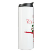 メリークリスマスツリーレッドヴィンテージホイールバロー タンブラー (回転左)