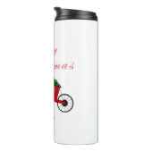 メリークリスマスツリーレッドヴィンテージホイールバロー タンブラー (回転右)