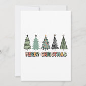メリークリスマスツリーレトロクリスマス サンキューカード (正面)