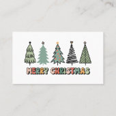 メリークリスマスツリーレトロクリスマス 名刺 (裏面)